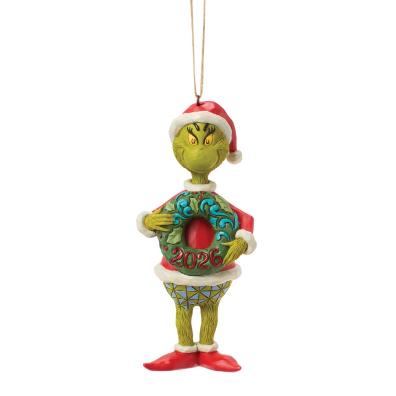 Grinchen med julekrans - Ornament 