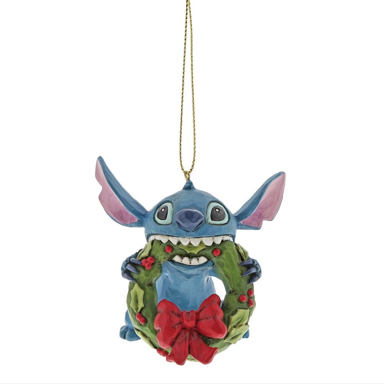 Stitch med Julekrans Disney Julepynt Ornament 