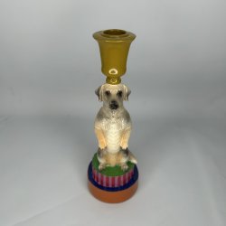 Birch Nielsen - Stage med Hund (22 cm/Okker) 