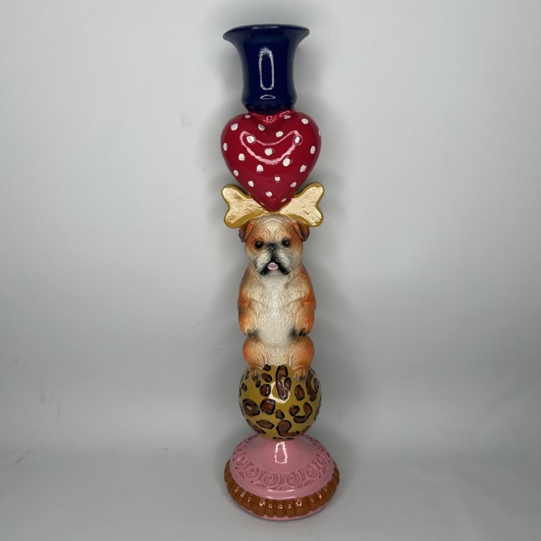 Birch Nielsen - Stage med Hund (35 cm/Hjerte) 