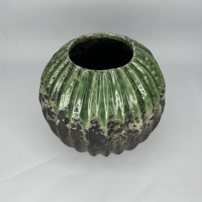 Birch Nielsen Rillet R� Gr�n Vase lille 200210 