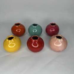 Birch Nielsen Granat�ble Vase Gul 