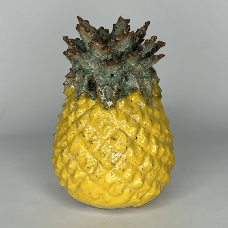 Gul Ananas Vase (Birch Nielsen)
