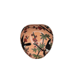 Laksefarvet Fugle Vase (Birch Nielsen)