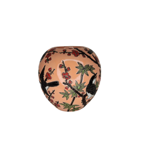 Laksefarvet Fugle Vase (Birch Nielsen)