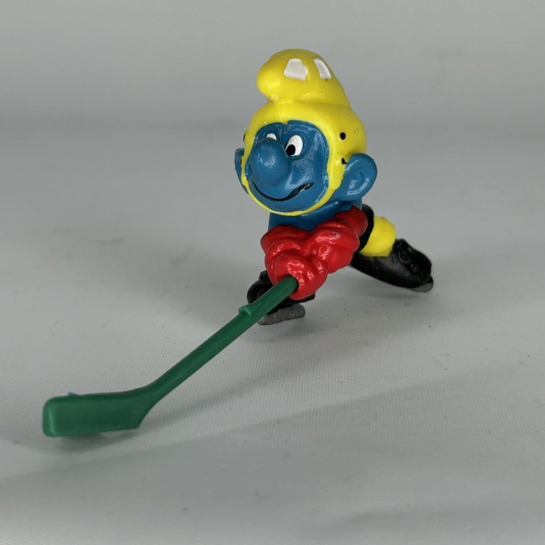 Ishockey Sm�lf m. Gr�n Hockeystav - Schleich Patineret 