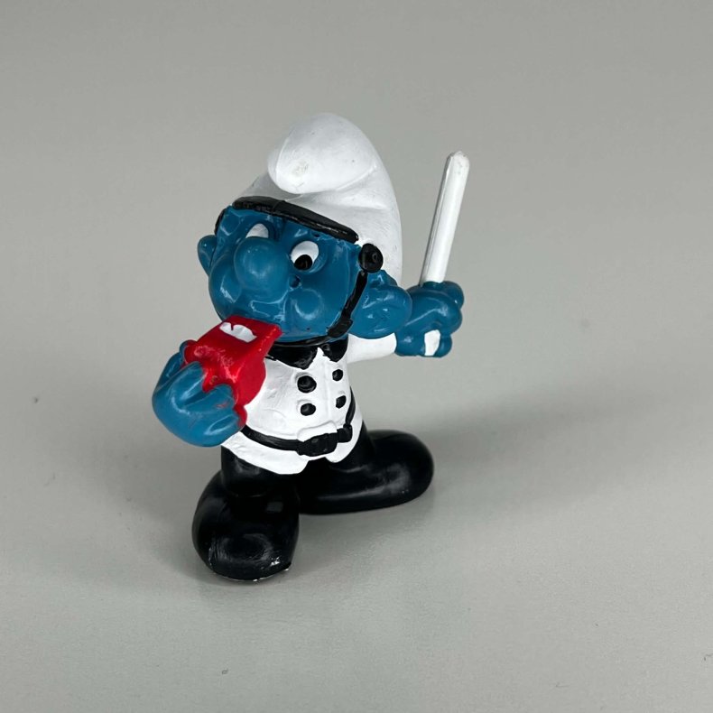 Politimand Sm�lf Hvid - Schleich Patineret 