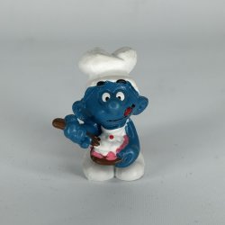 Gr�dig Sm�lf med kage - Schleich Patineret 