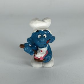 Gr�dig Sm�lf med kage - Schleich Patineret 