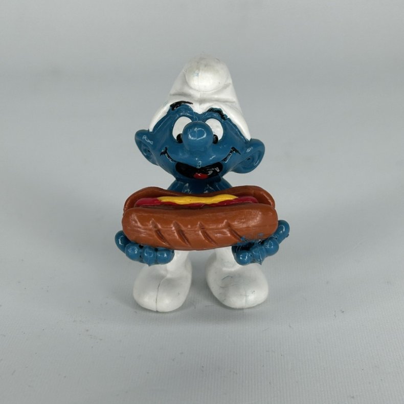 Sm�lf med Hot Dog - Schleich Patineret 