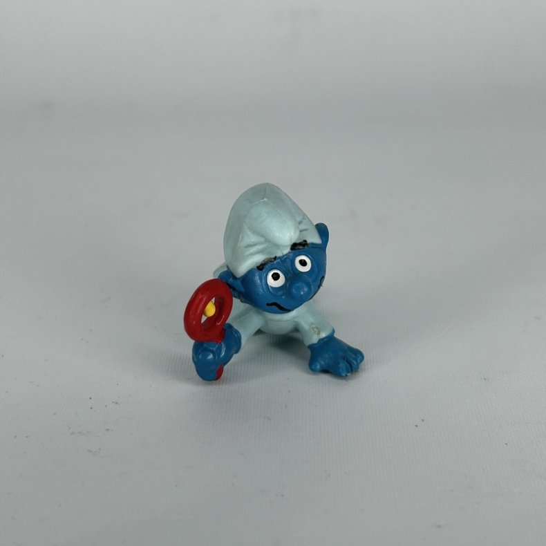 Kravlende Baby Sm�lf i Lysebl� - Schleich Patineret 