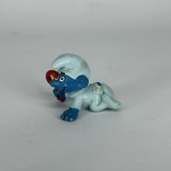 Kravlende Baby Sm�lf i Lysebl� - Schleich Patineret 
