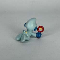 Kravlende Baby Sm�lf i Lysebl� - Schleich Patineret 