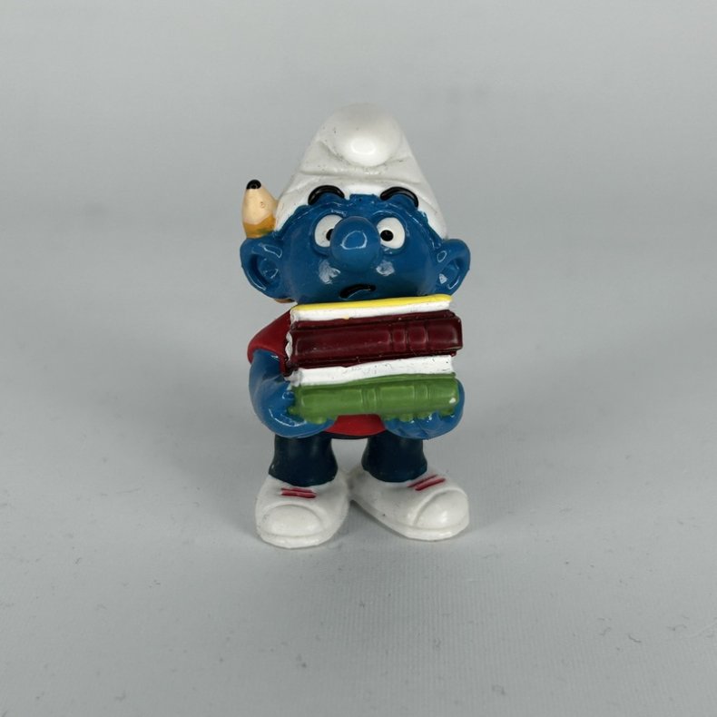 Studerende Sm�lf med b�ger - Schleich Patineret 